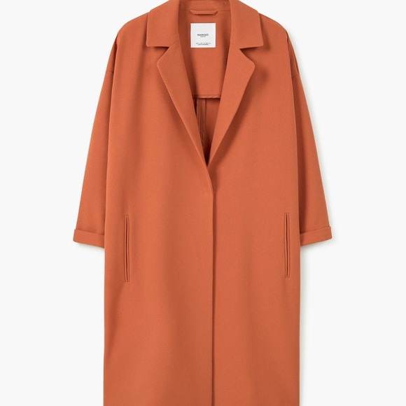 Mango Straight-cut Coat Orange - Picture 2 of 7